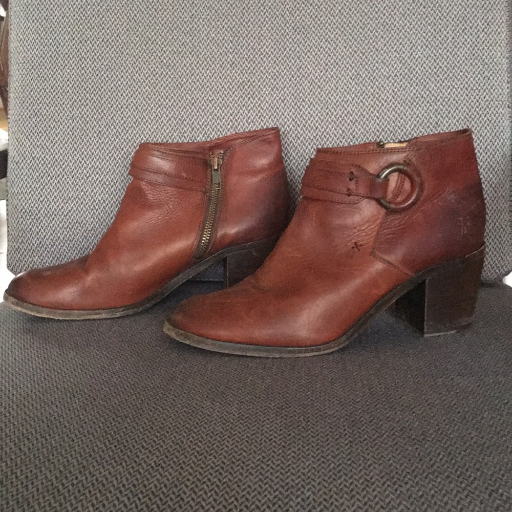 Frye Company Cognac Ankle Booties